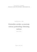 Korisničko sučelje za praćenje statusa podvodnog robotskog sustava