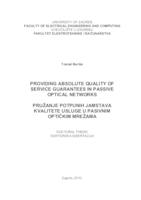 Providing absolute quality of service guarantees in passive optical networks