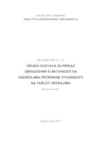 Izrada sustava za prikaz obrazovnih e-aktivnosti sa sadržajima proširene stvarnosti na tablet uređajima