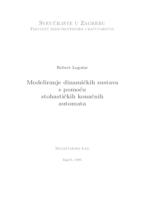 Modeliranje dinamičkih sustava s pomoću stohastičkih konačnih automata