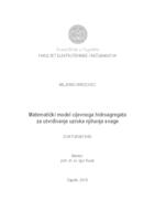 Matematički model cijevnoga hidroagregata za utvrđivanje uzroka njihanja snage