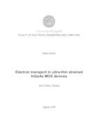 Electron transport in ultra-thin strained InGaAs MOS devices