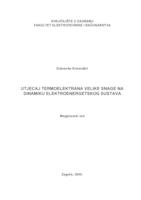 Utjecaj termoelektrana velike snage na dinamiku elektroenergetskog sustava