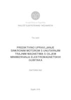 Prediktivno upravljanje sinkronim motorom s unutarnjim trajnim magnetima s ciljem minimiziranja elektromagnetskih gubitaka