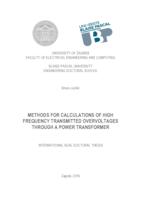 Methods for calculations of high frequency transmitted over voltages through a power transformer
