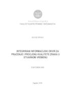 Integrirani informacijski okvir za praćenje i procjenu kvalitete zraka u stvarnom vremenu
