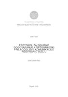 Protokol za sigurno dogovaranje kriptografski prilagodljive komunikacije neovisan o sloju 
