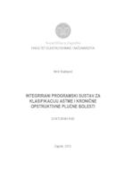 Integrirani programski sustav za klasifikaciju astme i kronične opstruktivne plučne bolesti

