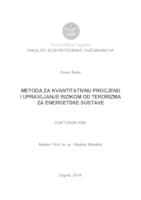 Metoda za kvantitativnu procjenu i upravljanje rizikom od terorizma za energetske sustave