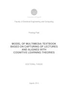 Model of multimedia textbook based on capturing of lectures and aligned with cognitive learning theories