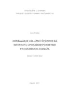 Održavanje uslužnih čvorova na internetu uporabom pokretnih programskih agenata