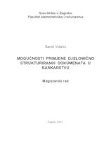 Mogućnosti primjene djelomično strukturiranih dokumenata u bankarstvu