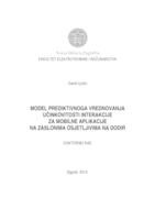 Model prediktivnoga vrednovanja učinkovitosti interakcije za mobilne aplikacije na zaslonima osjetljivima na dodir