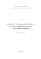 Primjena prikaza slijeda poruka u razvoju telekomunikacijske programske opreme