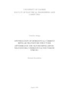 Optimization of horizontal current bipolar transistor structure