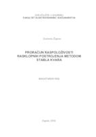 Proračun raspoloživosti rasklopnih postrojenja metodom stabla kvara