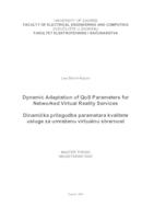 Dynamic Adaptation of QoS Parameters for Networked Virtual Reality Services
