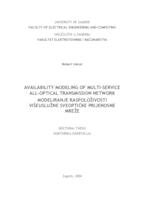 Availability modeling of multi-service all-optical transmission network