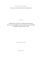 Proračun lokalnih termohidrauličkih uvjeta za potrebe kvalificiranja električne opreme sigurnosne klase