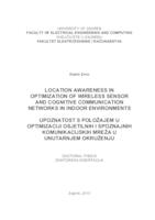 Location Awareness in Optimization of Wireless Sensor and Cognitive Communication Networks in Indoor Environments