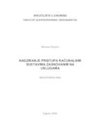 Nadziranje pristupa računalnim sustavima zasnovanim na uslugama