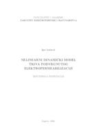 Nelinearni dinamički model tkiva podvrgnutog elektropermeabilizaciji