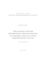 Prilagodba metode ekstremnog programiranja za projekt razvoja javne elektroničke usluge