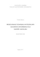 Modeliranje izgaranja integralnih sagorivih apsorbera koji sadrže gadolinij