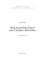 Model sustava e-ispitivanja s potporom za inteligentno upravljanje provjerom znanja