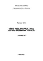 Model višeslojne aplikacije u sustavu interaktivne televizije