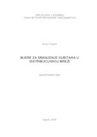 Mjere za smanjenje gubitaka u distribucijskoj mreži