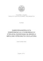 Samoorganizirajuća sinkronizacija u komunikaciji strojeva zasnovana na modelu impulsno spregnutih oscilatora