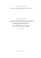 Utjecaj distribuiranih izvora energije na prilike u distribucijskoj mreži