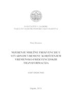 Mjerenje mrežne frekvencije u stvarnom vremenu korištenjem vremensko-frekvencijskih transformacija