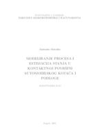 Modeliranje procesa i estimacija stanja u kontaktnoj površini automobilskog kotača i podloge
