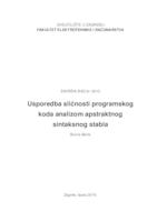 Usporedba sličnosti programskog koda analizom apstraktnog sintaksnog stabla