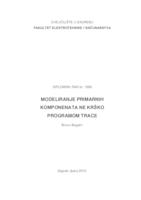 Modeliranje primarnih komponenata NE Krško programom TRACE