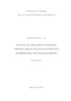 Sustav za udaljeno podizanje operacijskog sustava koristeći internetsku računalnu mrežu