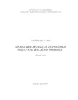 Izrada web aplikacije za praćenje rezultata veslačkih treninga