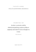 Analiza i postavke zaštite elektroenergetskog sustava prilikom spajanja obnovljivih izvora energije na mrežu