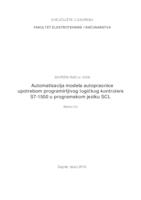 Automatizacija modela autopraonice upotrebom programirljivog logičkog kontrolera S7-1500 u programskom jeziku SCL
