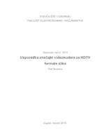 Usporedba značajki videokodera za HDTV formate slike