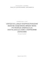 Uspostavljanje rasprostranjene bežične senzorske mreže niske potrošnje energije za digitalizaciju zone u naprednim zgradama