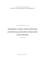 Ugradbeni sustav niske potrošnje za detekciju podvodne ultrazvučne komunikacije