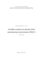 Izvedba sustava za obradu slike zasnovanog na procesoru RISC-V