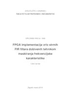 FPGA implementacija vrlo strmih FIR filtara dobivenih tehnikom maskiranja frekvencijske karakteristike