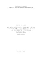 Analiza programske podrške Ghidra za provođenje reverznog inženjerstva