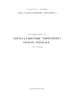 Sustav za mjerenje temperature i pohranu podataka