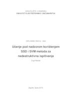 Učenje pod nadzorom korištenjem SSD i SVM metoda za nedestruktivna ispitivanja