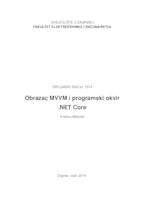 Obrazac MVVM i programski okvir .NET Core